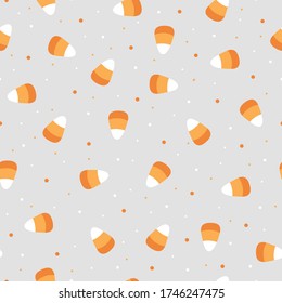Seamless pattern for Halloween with candy.