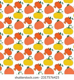 seamless pattern, halloween cute cartoon cat charactor hand drawn