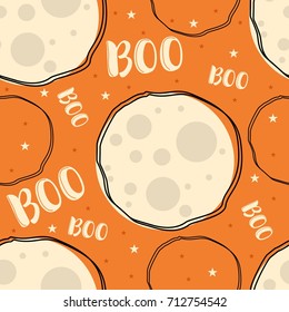 Seamless pattern with Halloween elements. Vector illustration.