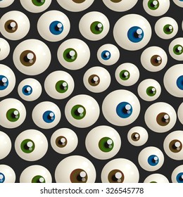 seamless pattern for Halloween with eyeballs