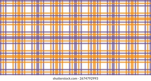 Seamless pattern Halloween gingham plaid check print vector banner background design