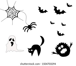 
Seamless pattern of halloween heroes