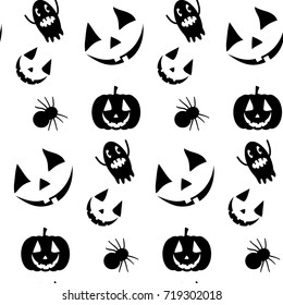 Seamless pattern for Halloween holiday. All Saints' Eve illustration