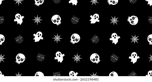 Seamless Pattern of Halloween Icons Background Design