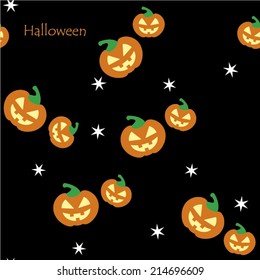 Seamless pattern of Halloween lanterns