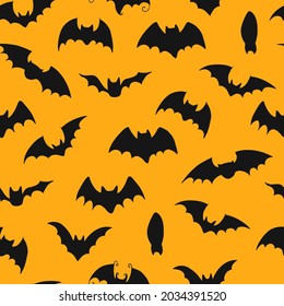 Seamless Pattern. Halloween - October 31. Hand-drawn doodle illustration. A traditional holiday, the eve of All Saints ' Day, All Hallows' Eve. Trick or treat. Happy Halloween 2021!