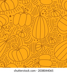 Seamless Pattern. Halloween - October 31. Hand-drawn doodle illustration. A traditional holiday, the eve of All Saints ' Day, All Hallows' Eve. Trick or treat. Happy Halloween 2021!