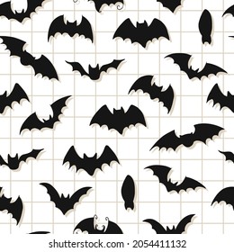 Seamless Pattern. Halloween - October 31. Hand-drawn doodle illustration. A traditional holiday, the eve of All Saints ' Day, All Hallows' Eve. Trick or treat. Happy Halloween 2021!