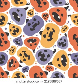 Seamless pattern Halloween. Pampkins. Happy halloween vector illustration