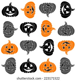 Seamless pattern Halloween, paper, textile, fabric, wrapper, wallpaper, vector illustration