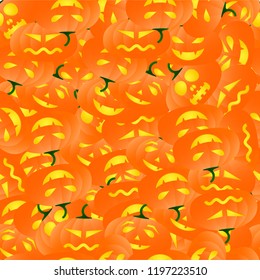 seamless pattern for a Halloween with a pumpkin