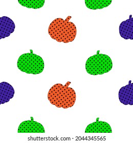 Ilustración vectorial de los puntos de calabaza de halloween sin foco