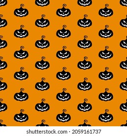 Patrón sin foco con calabazas de Halloween. Diseño de Halloween.