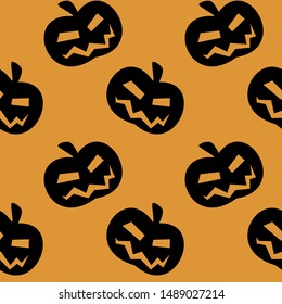 Seamless pattern with halloween pumpkins spider web zombie. Can be used for scrapbook digital paper, textile print, page fill. Vector illustration