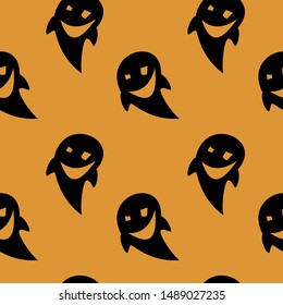 Seamless pattern with halloween pumpkins spider web zombie. Can be used for scrapbook digital paper, textile print, page fill. Vector illustration