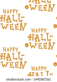 Seamless pattern with halloween pumpkins spider web zombie. Can be used for scrapbook digital paper, textile print, page fill. Vector illustration