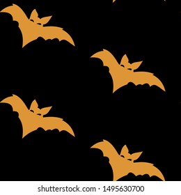 Seamless pattern with halloween pumpkins spider web zombie bat. Can be used for scrapbook digital paper, textile print, page fill. Vector illustration