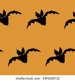 Seamless pattern with halloween pumpkins spider web zombie bat. Can be used for scrapbook digital paper, textile print, page fill. Vector illustration