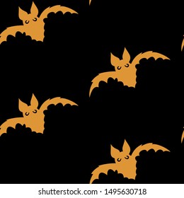 Seamless pattern with halloween pumpkins spider web zombie bat. Can be used for scrapbook digital paper, textile print, page fill. Vector illustration