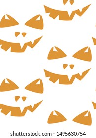 Seamless pattern with halloween pumpkins spider web zombie bat. Can be used for scrapbook digital paper, textile print, page fill. Vector illustration