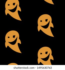 Seamless pattern with halloween pumpkins spider web zombie bat. Can be used for scrapbook digital paper, textile print, page fill. Vector illustration