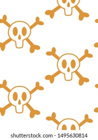 Seamless pattern with halloween pumpkins spider web zombie bat. Can be used for scrapbook digital paper, textile print, page fill. Vector illustration