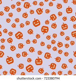   Seamless pattern for Halloween with pumpkins. Vector background