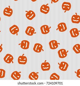   Seamless pattern for Halloween with pumpkins. Vector background