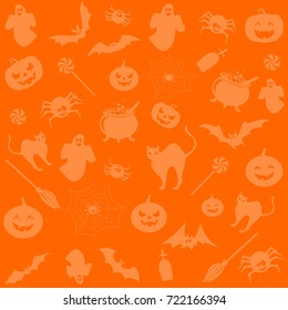 seamless pattern from halloween symbols