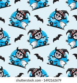 Seamless Pattern Halloween Theme Vector
