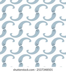 Seamless pattern. Halloween theme. Vector illustration. 