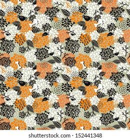 Seamless pattern for halloween. Vector doodle illustration. 