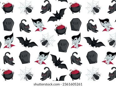 Seamless pattern for Halloween. Vector illustration