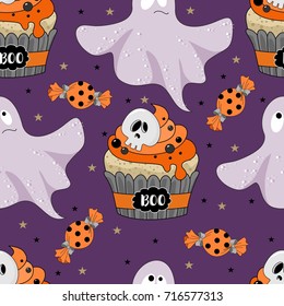 Seamless pattern for Halloween. Vector illustration.