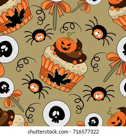 Seamless pattern for Halloween. Vector illustration.