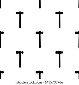 Seamless pattern with hammer icon. Repair symbols. Vector illustration for design, web, wrapping paper, fabric, wallpaper.