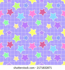 Seamless pattern with hand draw stars. Background for textile, wrapping paper, fashions, illustrations.