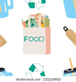 Seamless pattern and hand draw texture. Eco friendly. Zero waste.Go green concept. Transparent background