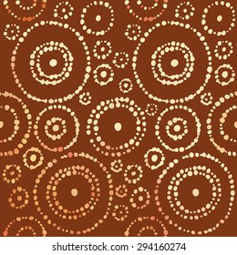 Seamless pattern hand drawing consisting of the points. Points organize circles of different sizes. Color pattern in vector format.