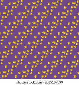 Seamless pattern with hand drawing lily of the valley on light purple background. Vector floral template in doodle style. Gentle summer botanical texture for fabric, wrapping paper, wallpaper.