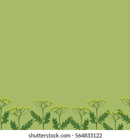 Seamless pattern with hand drawm wildflowers