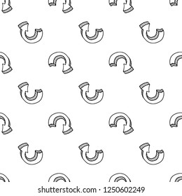 Seamless pattern hand drawn 3D arrow doodle icon. Hand drawn black sketch. Sign symbol. Decoration element. Isolated on white background. Flat design. Vector illustration.