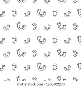 Seamless pattern hand drawn 3D arrow doodle icon. Hand drawn black sketch. Sign symbol. Decoration element. Isolated on white background. Flat design. Vector illustration.