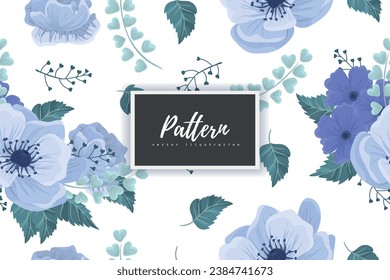 Patrón sin brillo con formas abstractas dibujadas a mano y elementos florales. Ilustración vectorial. fondo