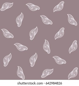 Seamless pattern with hand drawn abstract shapes and tangles lines