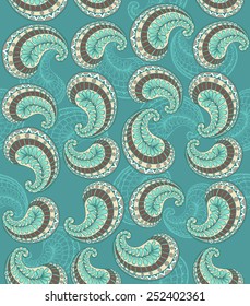 Seamless pattern with hand drawn abstraction. Vector image. Can be used for the fabric, wallpapers, screen backgrounds, business cards or backgrounds for the websites.