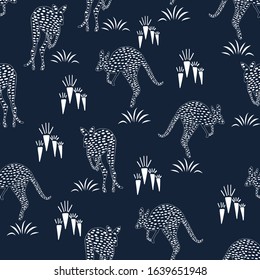 seamless pattern of hand drawn australia kangaroo background