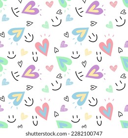 Seamless pattern with hand drawn. Background for textile, wrapping paper, fashions, illustrations.