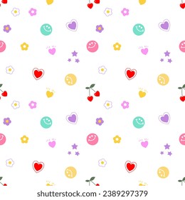 Seamless pattern with hand drawn. Background for textile, wrapping paper, fashion, illustration.