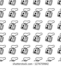 Seamless pattern Hand drawn badge doodle. Sketch Back to school, icon. Decoration element. Isolated on white background. Vector illustration.